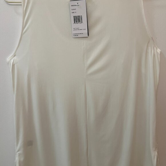 NWT LAFAYETTE 148 NEW YORK- NEW Sequin Stretch Tank Top-White/Cloud-Size Small - Picture 7 of 15